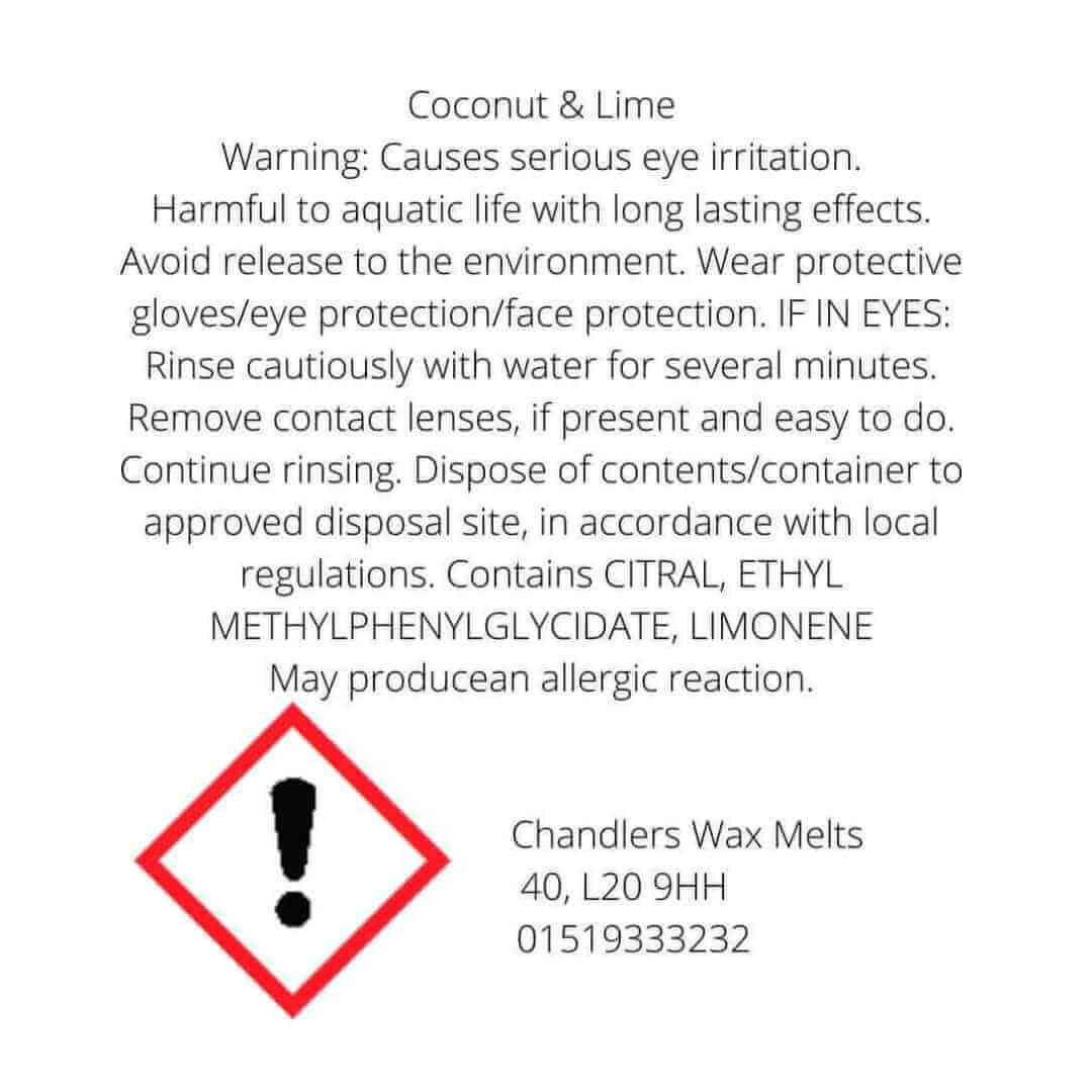 coconut and lime wax melts uk