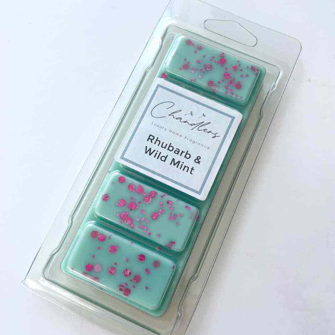 rhubarb and mint wax melt snapbar fruity wax melts