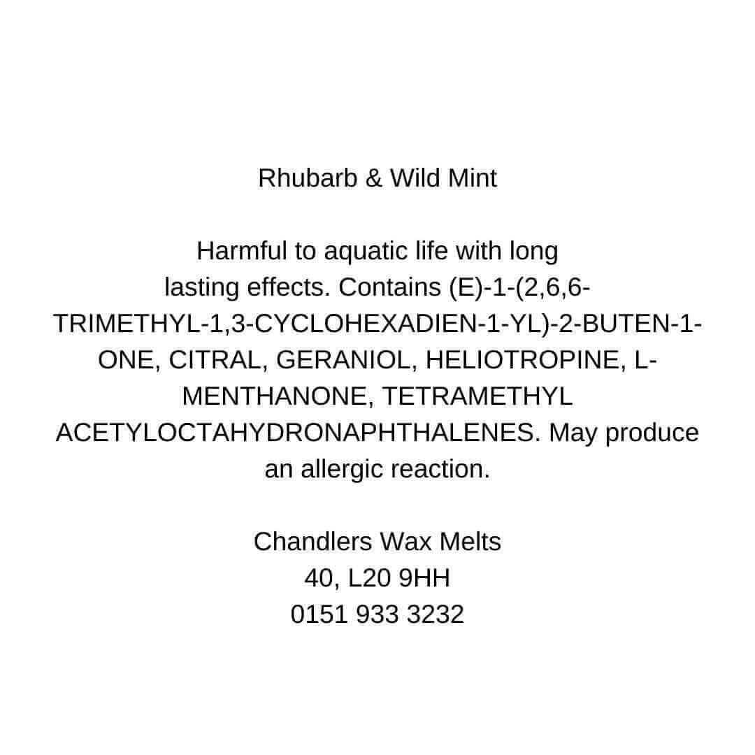 rhubarb and mint wax melt snapbar fruity wax melts