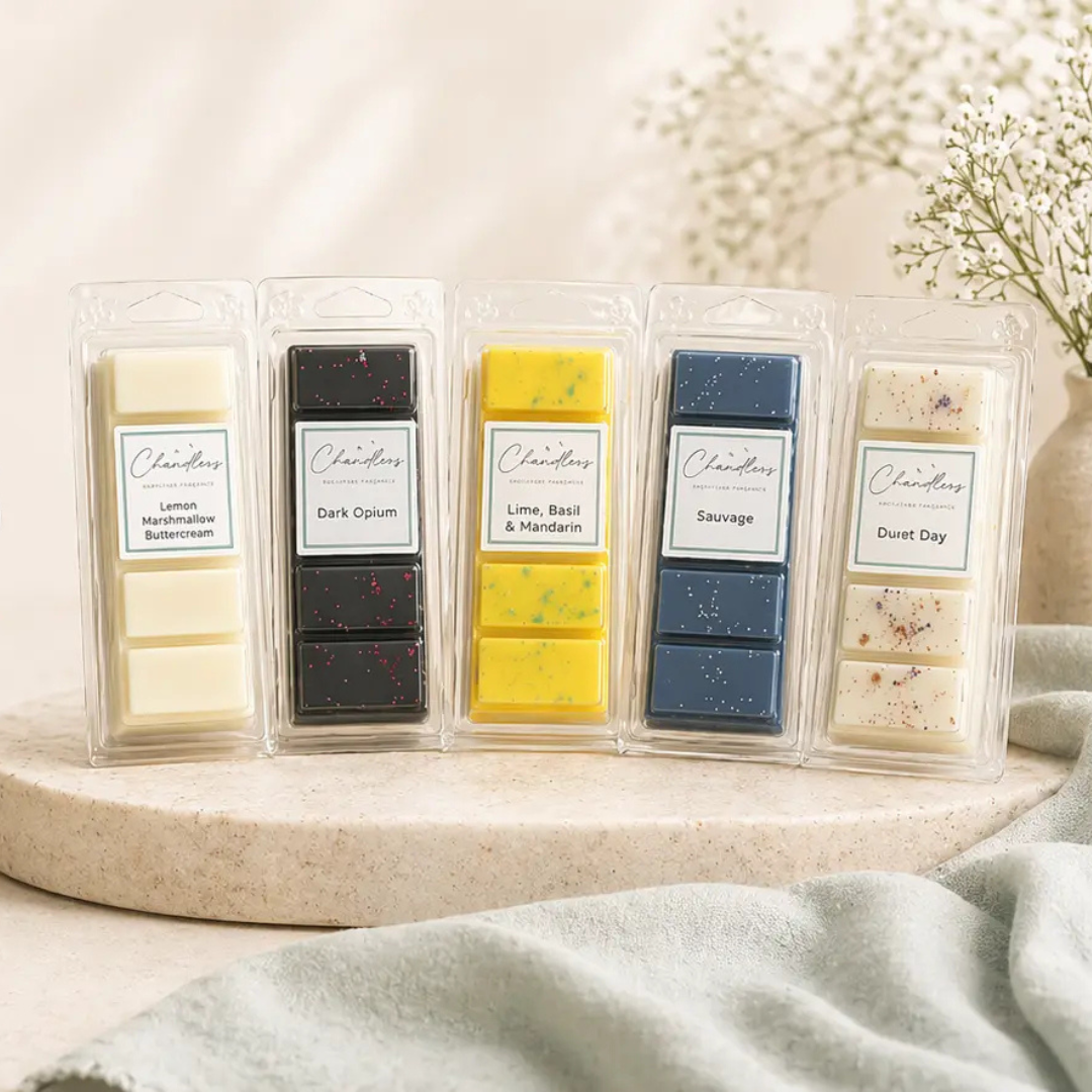 Strong scented soy wax melts by Chandlers with tips on how to make wax melts last longer