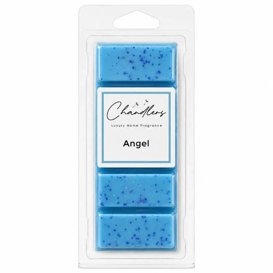 Angel wax melts in clear clamshell packaging by Chandlers Wax Melts inspired by Mugler