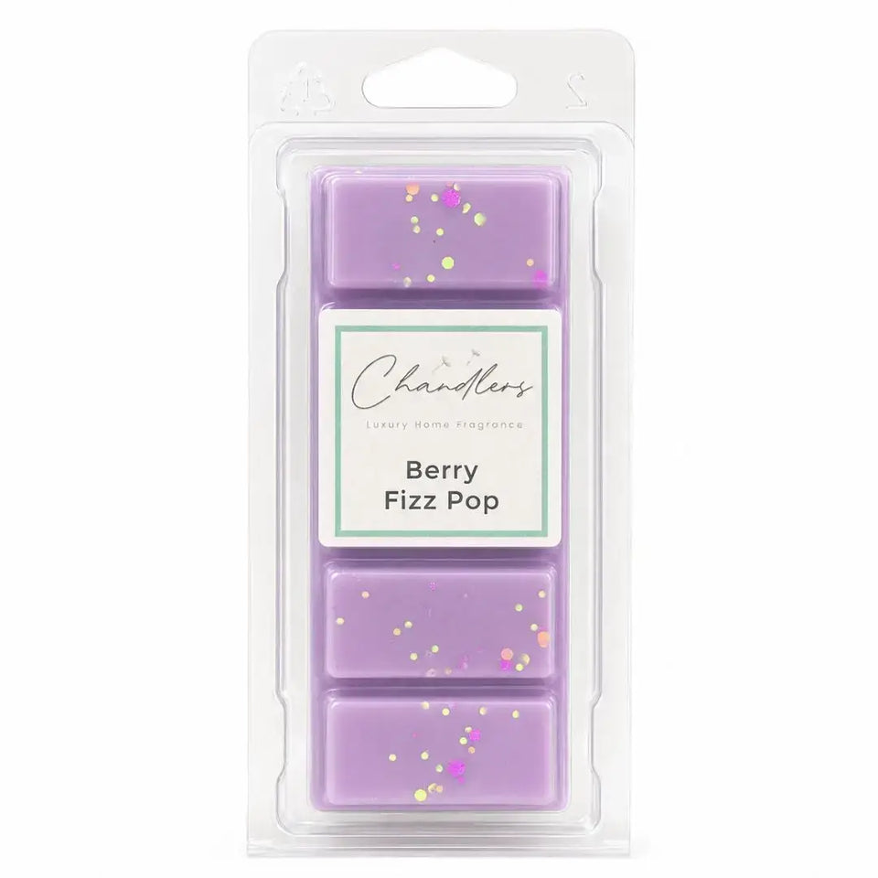 Berry Fizz Pop summer wax melt snapbar by Chandlers Wax Melts