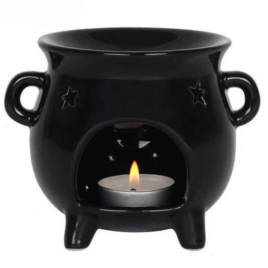 black cauldron halloween wax melt burner