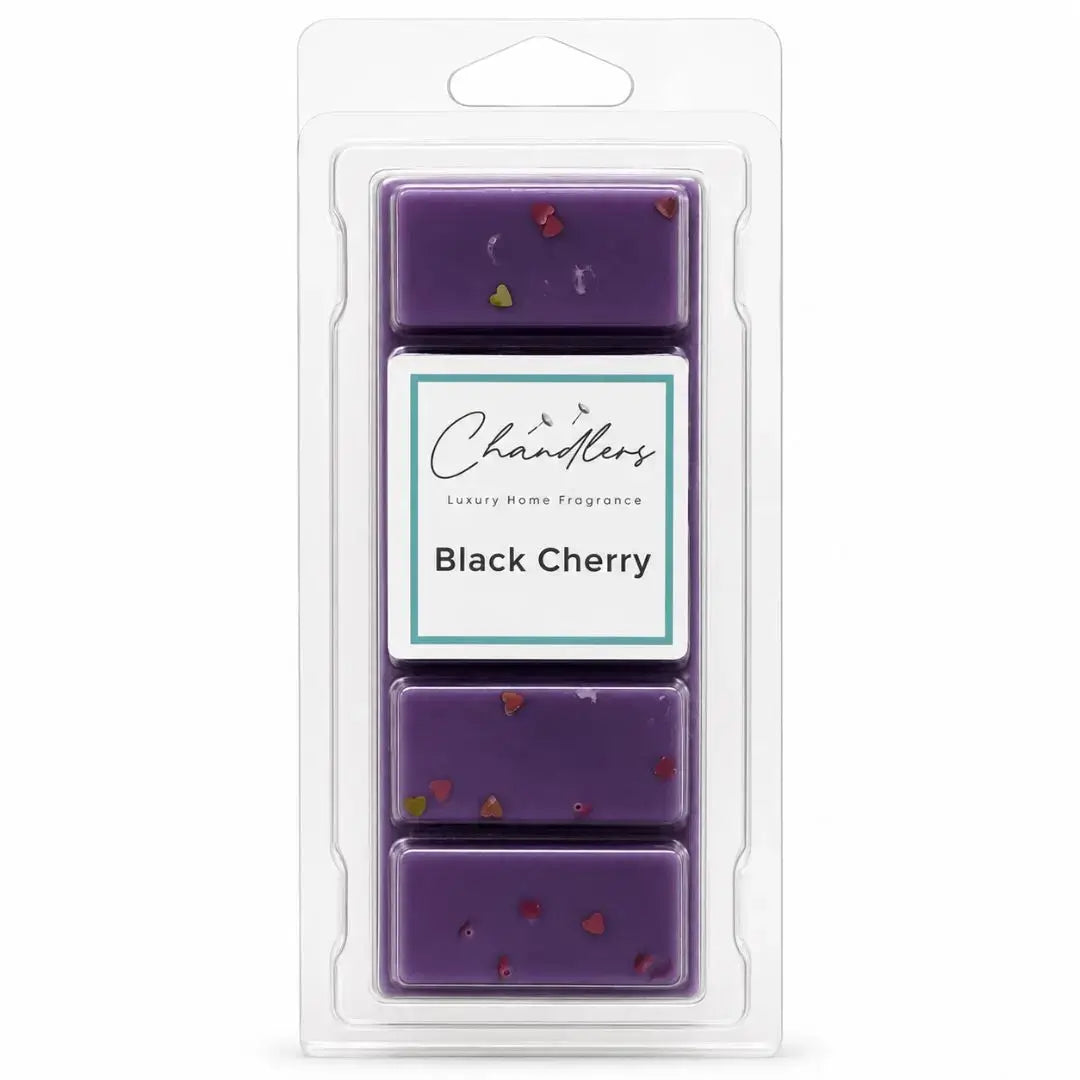 Black Cherry fruity wax melt snapbar by Chandlers Wax Melts