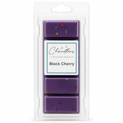 Black Cherry fruity wax melt snapbar by Chandlers Wax Melts