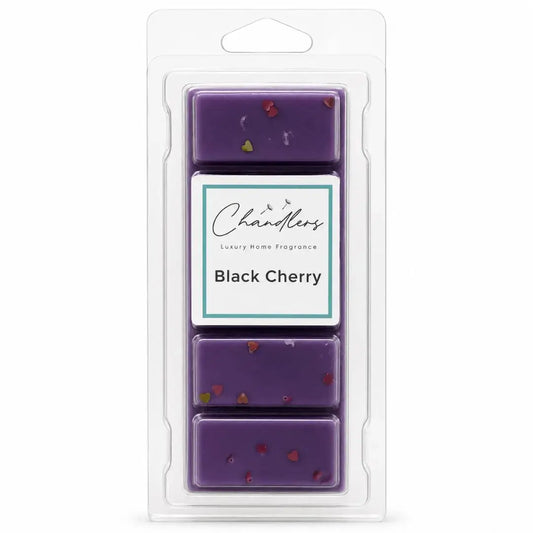 Black Cherry fruity wax melt snapbar by Chandlers Wax Melts