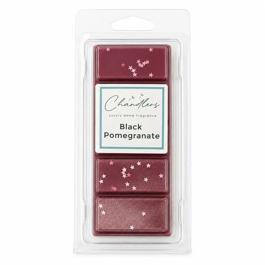 Black Pomegranate perfume wax melt snapbar by Chandlers Wax Melts inspired by Jo Malone Pomegranate Noir