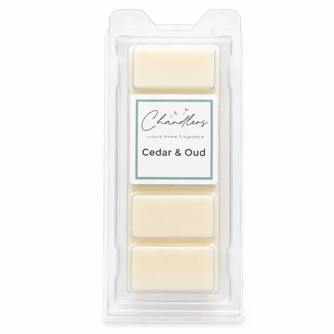 Cedar and Oud wax melt snapbar by Chandlers Wax Melts