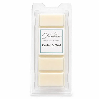 Cedar and Oud wax melt snapbar by Chandlers Wax Melts