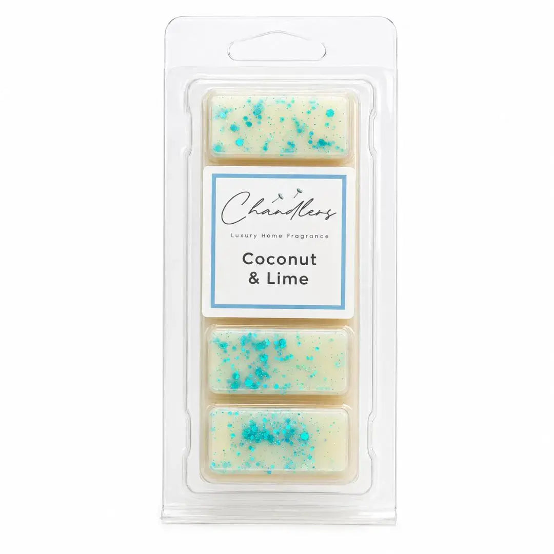 Coconut and Lime fruity wax melt snapbar by Chandlers Wax Melts