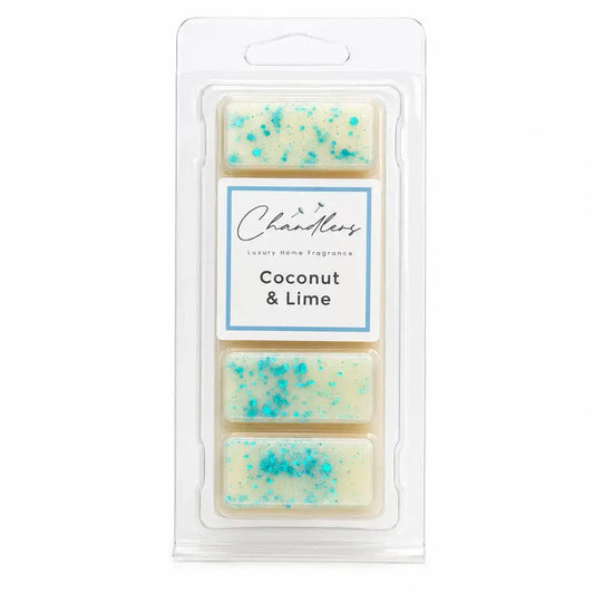 Coconut and Lime fruity wax melt snapbar by Chandlers Wax Melts