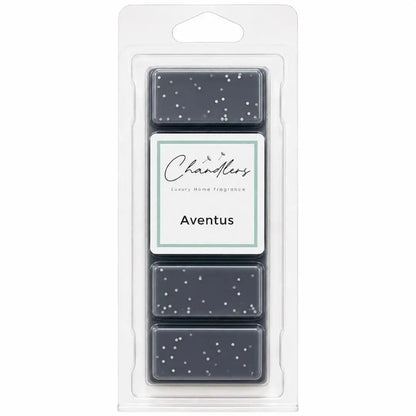 Creed Aventus wax melts in clear clamshell packaging by Chandlers Wax Melts