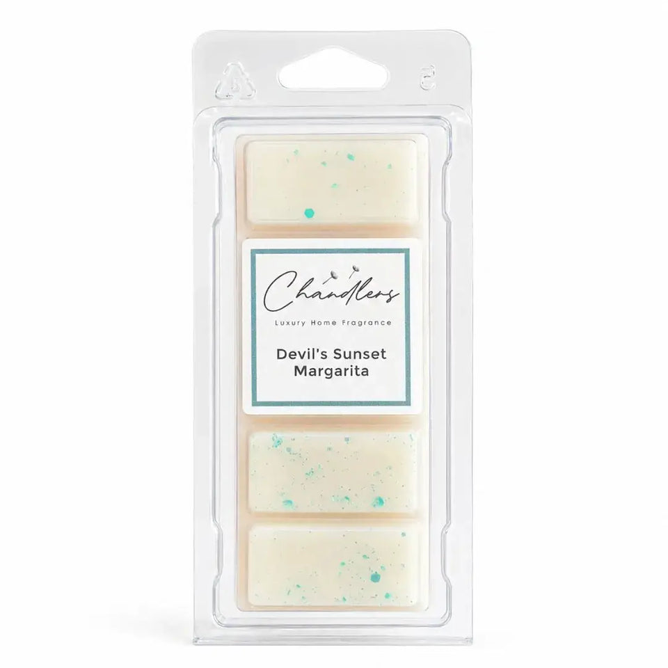 Devil’s Sunset Margarita summer wax melt snapbar by Chandlers Wax Melts