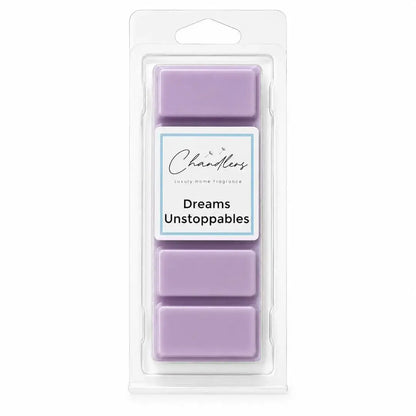 Dreams Unstoppables wax melts in clear clamshell packaging by Chandlers Wax Melts inspired by Lenor