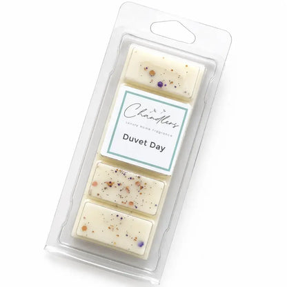 Duvet Day laundry wax melt snapbar with glitter by Chandlers Wax Melts