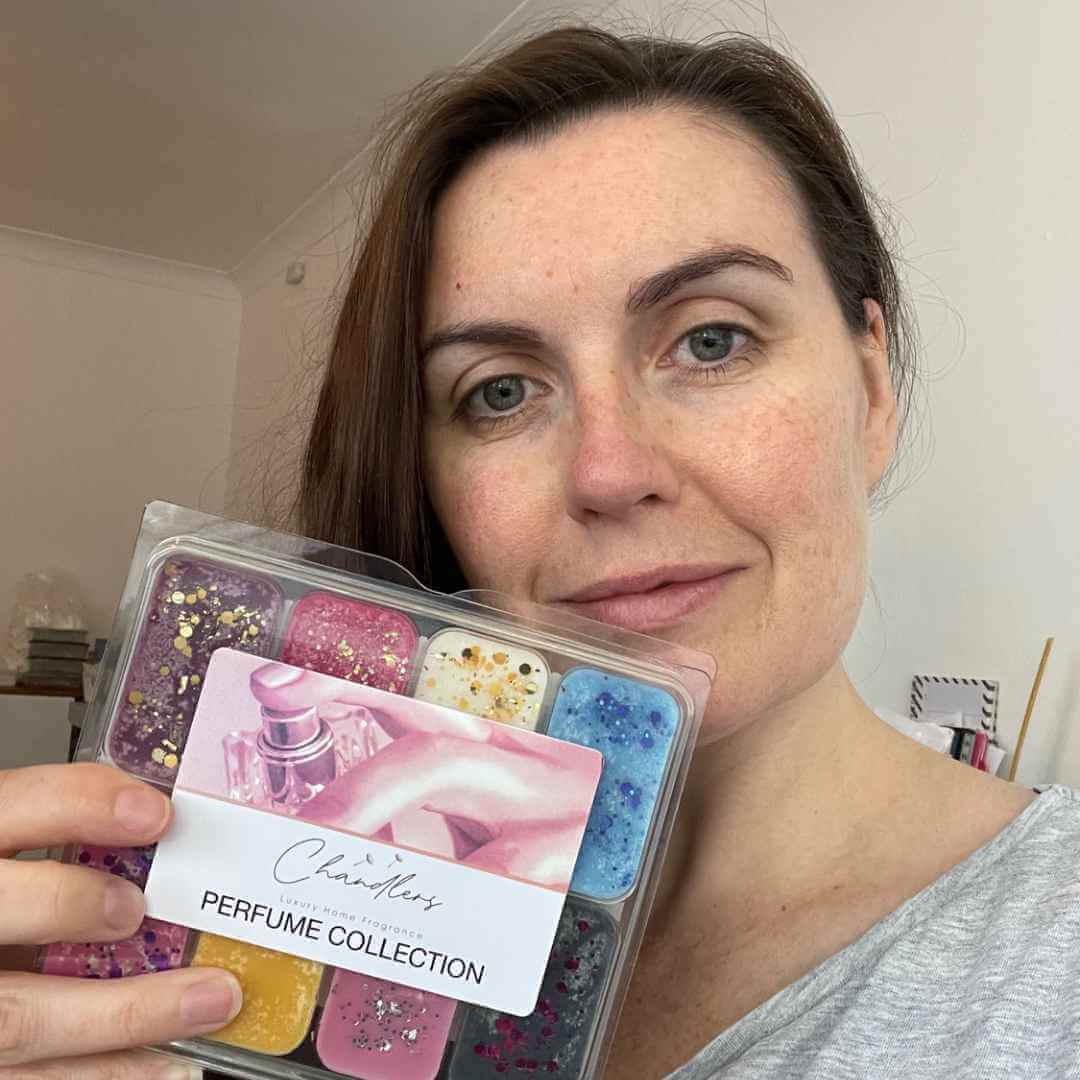 Emma Mawhinney working behind the scenes at Chandlers Wax Melts, the home fragrance business behind The Wax Room business guide.