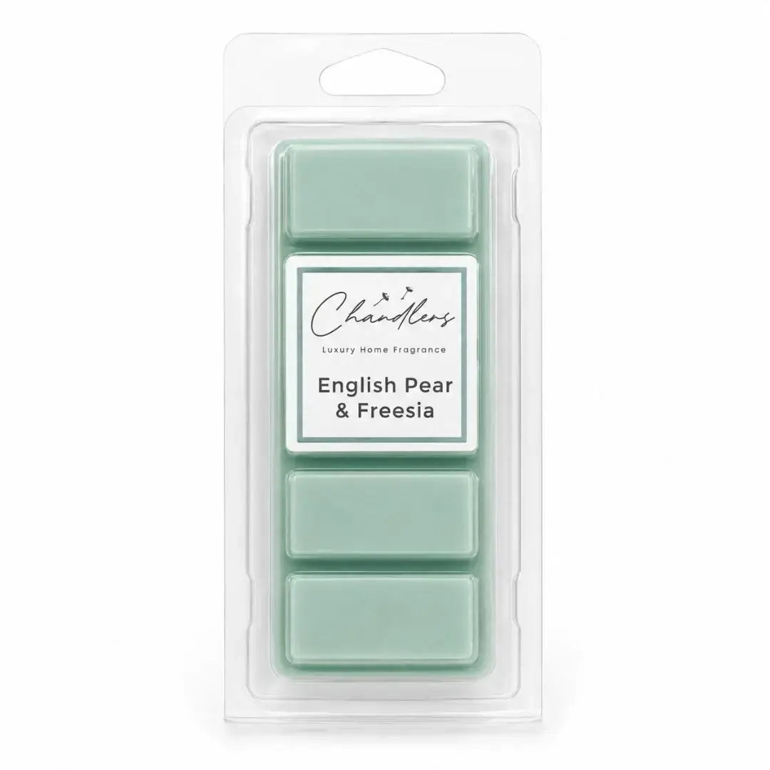 English Pear and Freesia wax melt snapbar by Chandlers Wax Melts inspired by Jo Malone