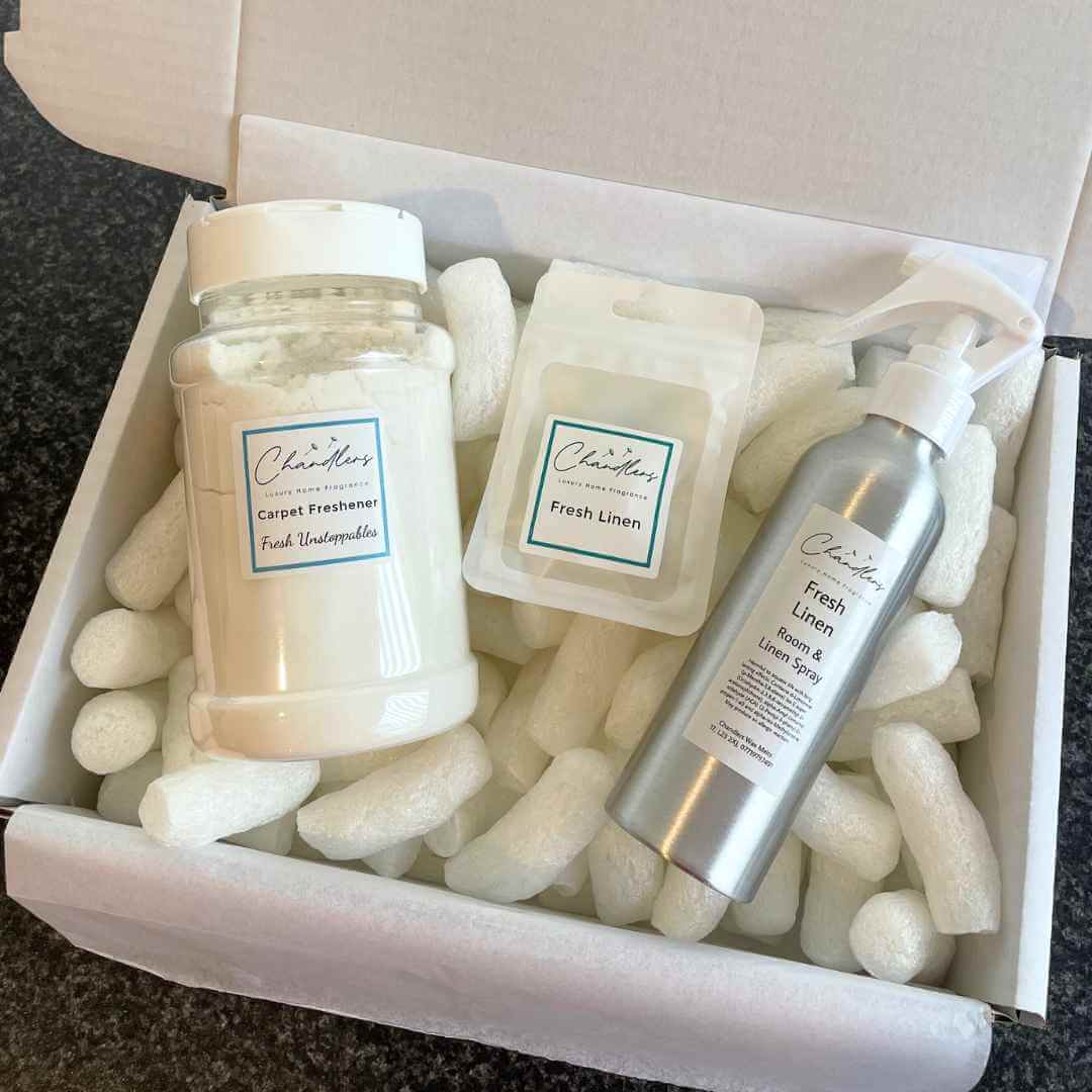 Fresh Unstoppables home fragrance bundle with carpet freshener, room spray and Hoover discs
