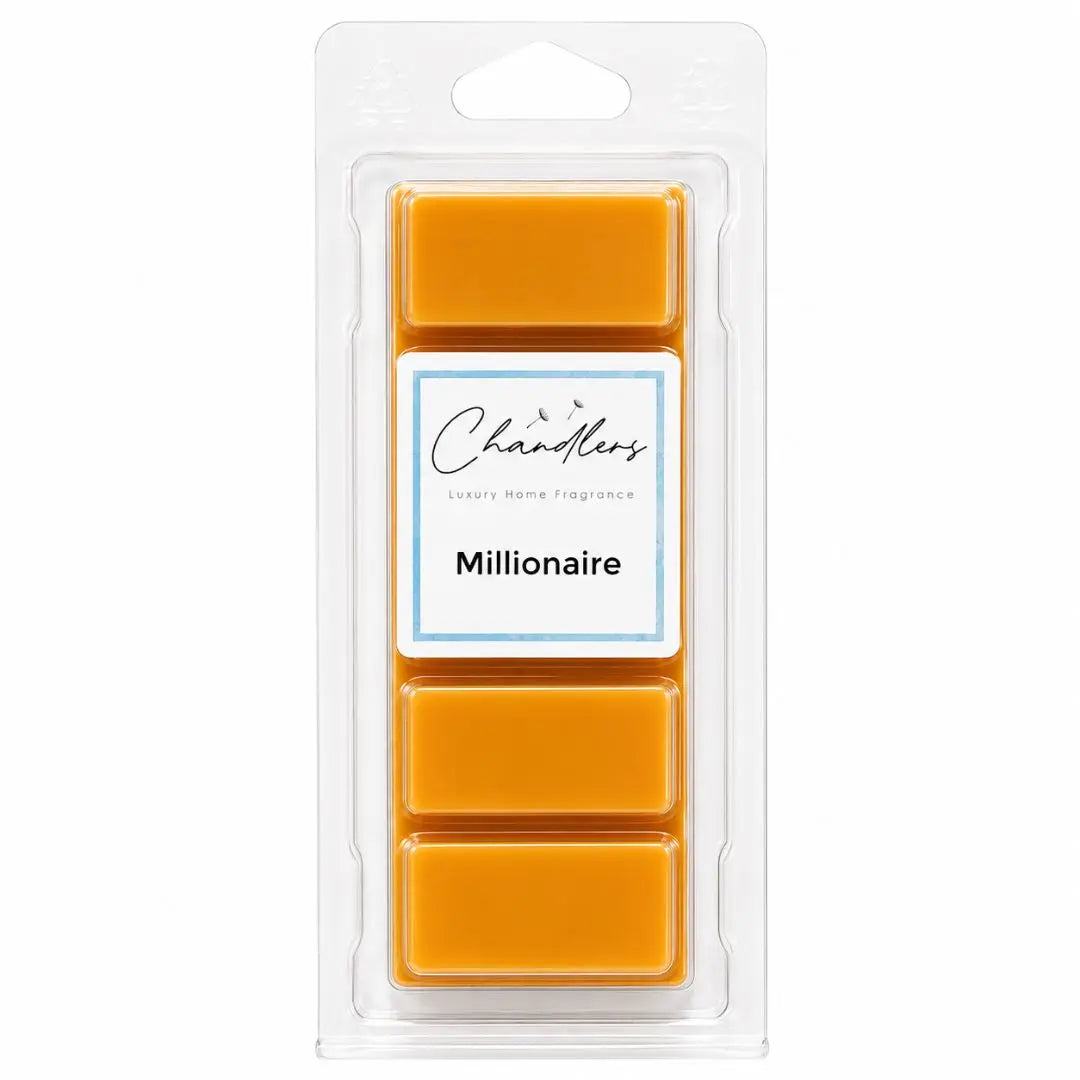 Millionaire wax melts in clear clamshell packaging by Chandlers Wax Melts inspired by Paco Rabanne