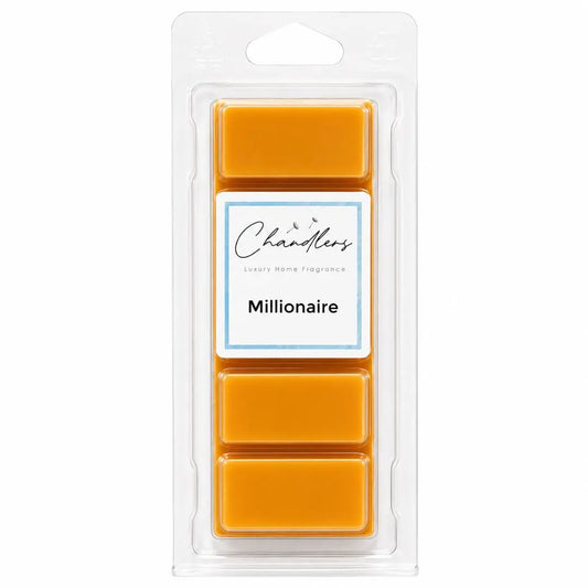 Millionaire wax melts in clear clamshell packaging by Chandlers Wax Melts inspired by Paco Rabanne