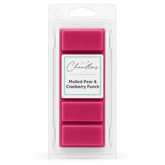 Mulled Pear & Cranberry Punch Christmas wax melt snapbar by Chandlers Wax Melts