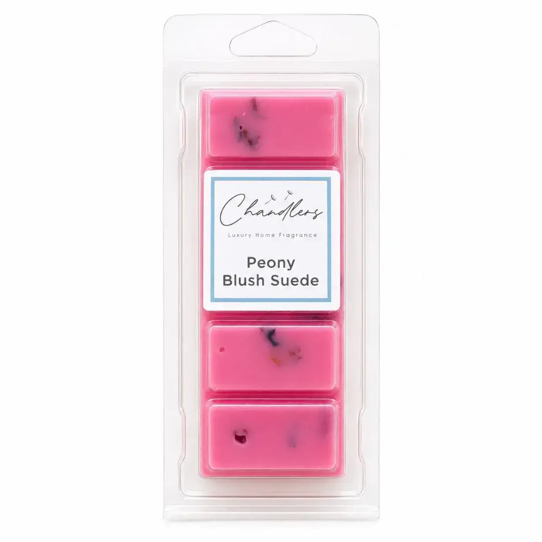 Peony Blush Suede wax melt snapbar by Chandlers Wax Melts inspired by Jo Malone