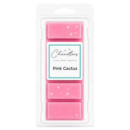 Pink Cactus pink wax melt clamshell by Chandlers Luxury Home Fragrance