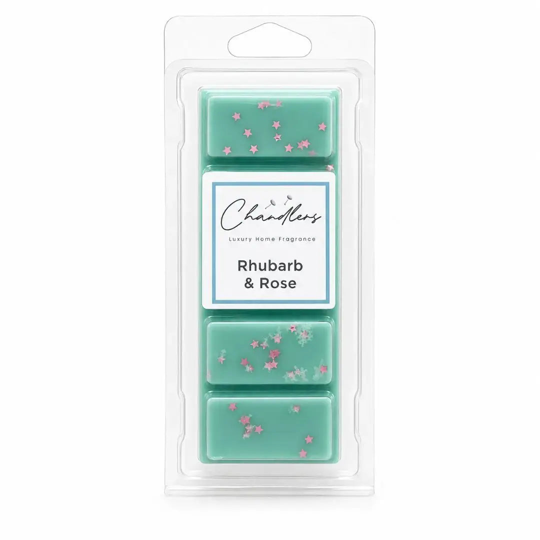Rhubarb and Rose wax melt snapbar by Chandlers Wax Melts inpired by Molton Brown