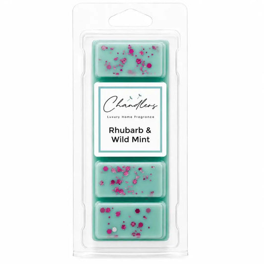 Rhubarb and Wild Mint fruity wax melt snapbar