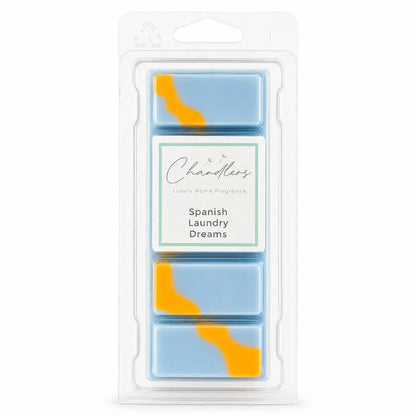 Spanish Laundry Dreams summer wax melt snapbar by Chandlers Wax Melts inspired by Asevi Dreams fabric softener