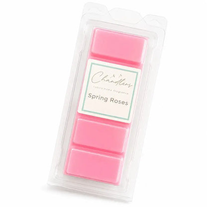 Spring Roses pink summer wax melts by Chandlers Wax Melts on a white background