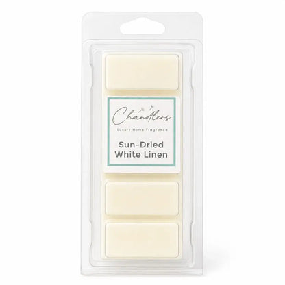 Sun-Dried White Linen summer laundry wax melt snapbar by Chandlers Wax Melts