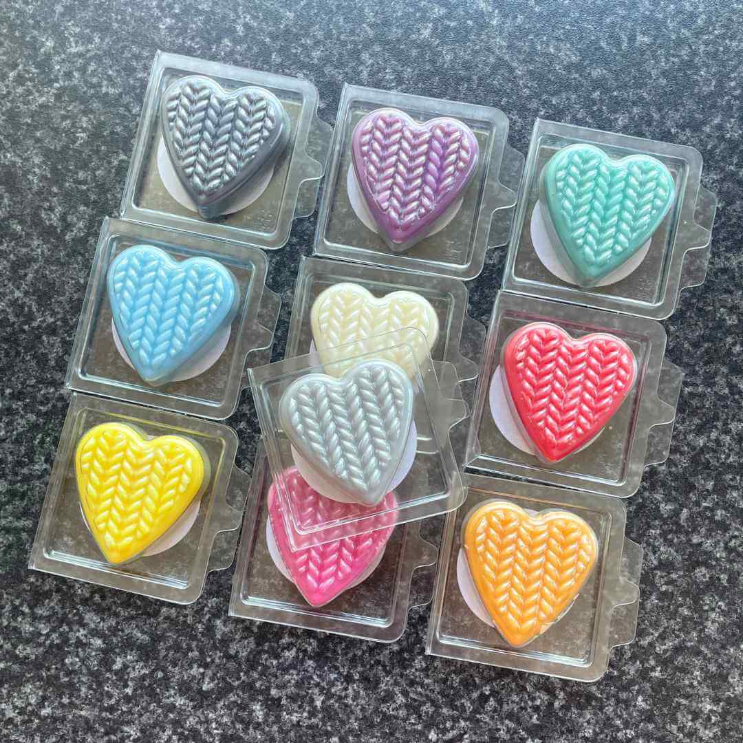 Mixed Wax Melt Heart Clams Pk 10