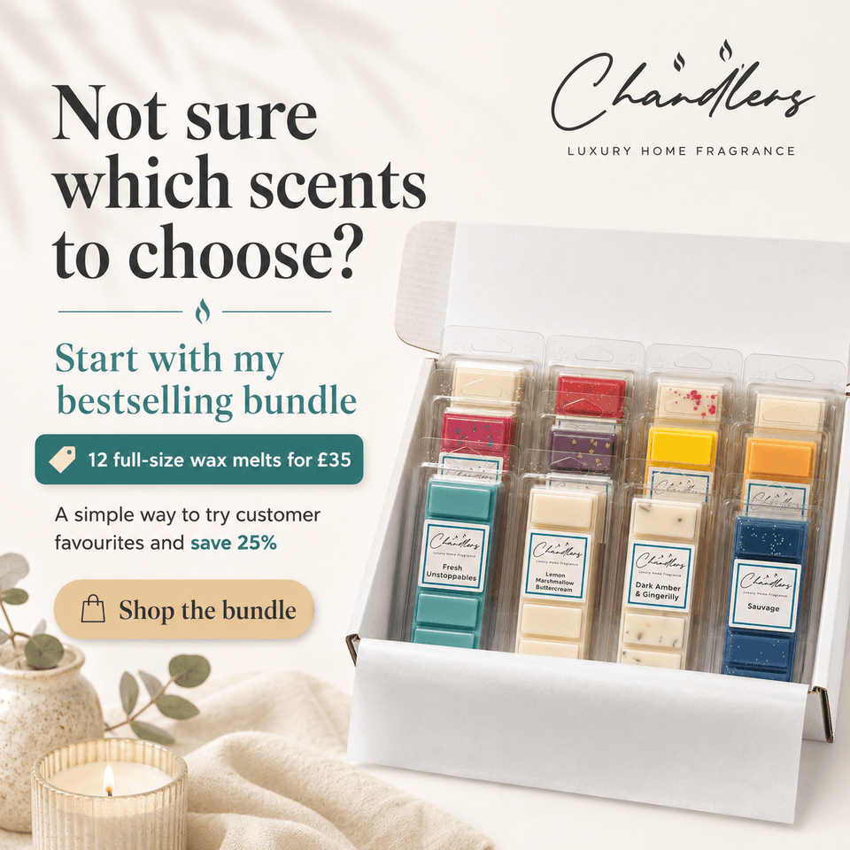 Wax melt bestsellers bundle with mixed soy wax melt scents by Chandlers