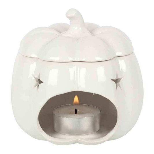 white pumpkin halloween wax melt burner