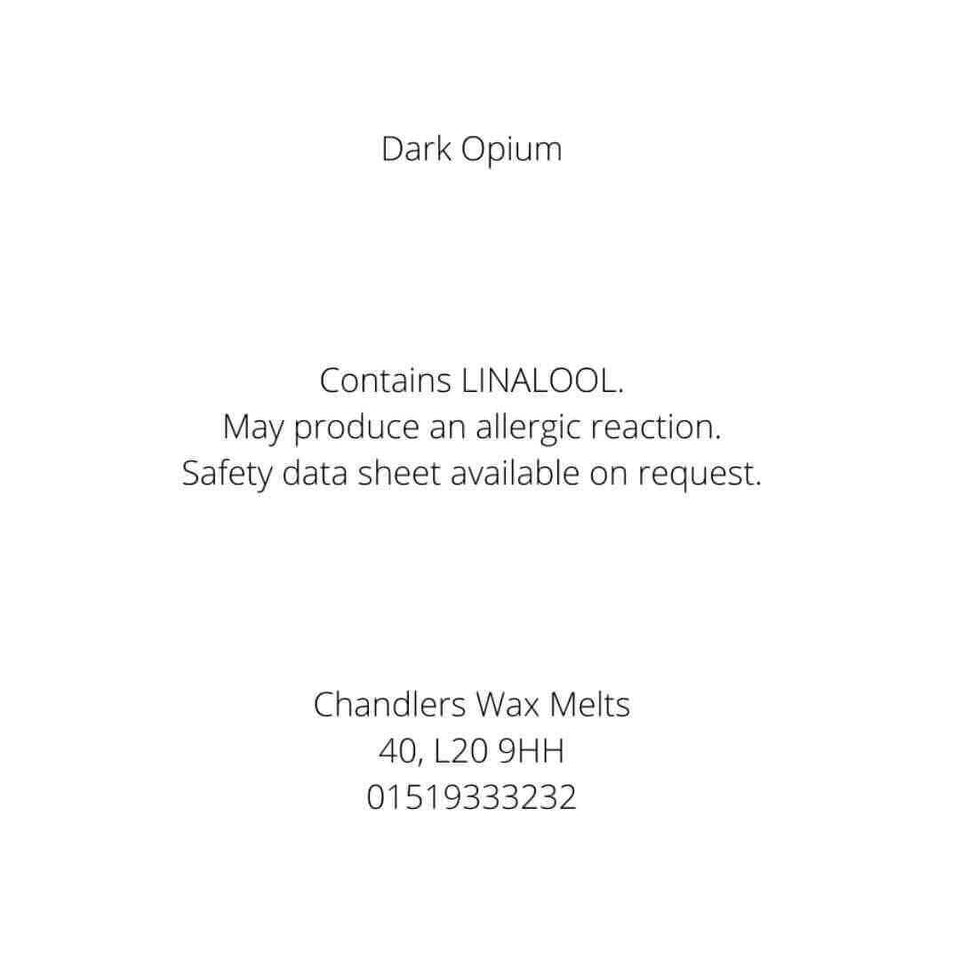 black opium wax melts